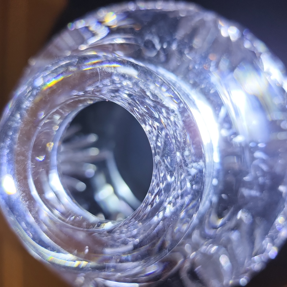 Crystal Lismore Style Candle Holder Cover No Base 6" - Picture 7 of 9